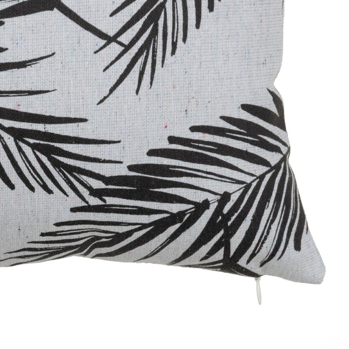 Kussen Polyester Katoen Wit Zwart Lakens 45 x 30 cm